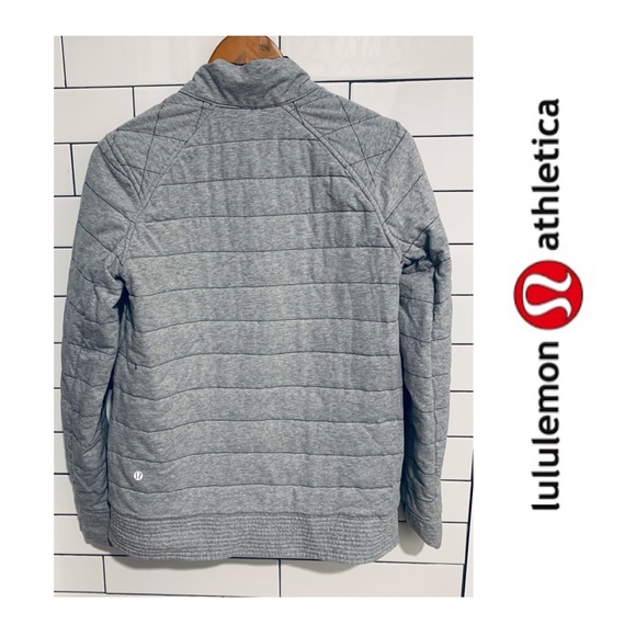 Lululemon The Bomb reversible bomber jacket black gray 6 - Picture 9 of 14